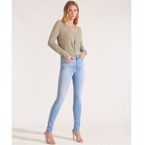 Veronica Beard High Rise Kate Skinny Jeans in Pale Stone
